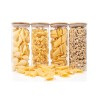 Runde Vorratsgläser mit Bambusdeckel 4er Set 1700ml