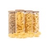 Runde Vorratsgläser mit Bambusdeckel 4er Set 1700ml