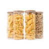 Runde Vorratsgläser mit Bambusdeckel 4er Set 1700ml