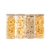 Runde Vorratsgläser mit Bambusdeckel 4er Set 1700ml