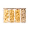 Runde Vorratsgläser mit Bambusdeckel 4er Set 1700ml