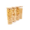 Quadratische Vorratsgläser mit Bambusdeckel 4er Set 2400ml
