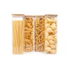 Quadratische Vorratsgläser mit Bambusdeckel 4er Set 2400ml