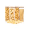 Quadratische Vorratsgläser mit Bambusdeckel 4er Set 2400ml
