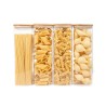 Quadratische Vorratsgläser mit Bambusdeckel 4er Set 2400ml
