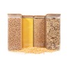 Quadratische Vorratsgläser mit Bambusdeckel 4er Set 2000ml