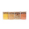 Clipverschluss Vorratsgläser mit Bambusdeckel 4er Set 850ml