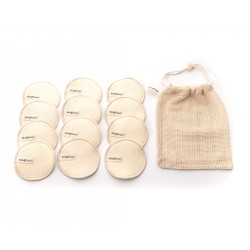 Abschminkpads Bambus und Baumwolle 12er Set beige