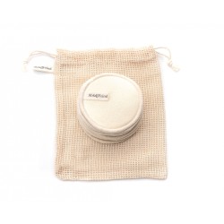 Abschminkpads Bambus und Baumwolle 12er Set beige