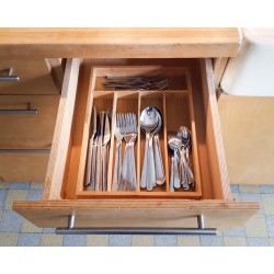 Besteckkasten aus Bambus 5 Fächer