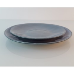 Dessertteller grünblau aus Keramik