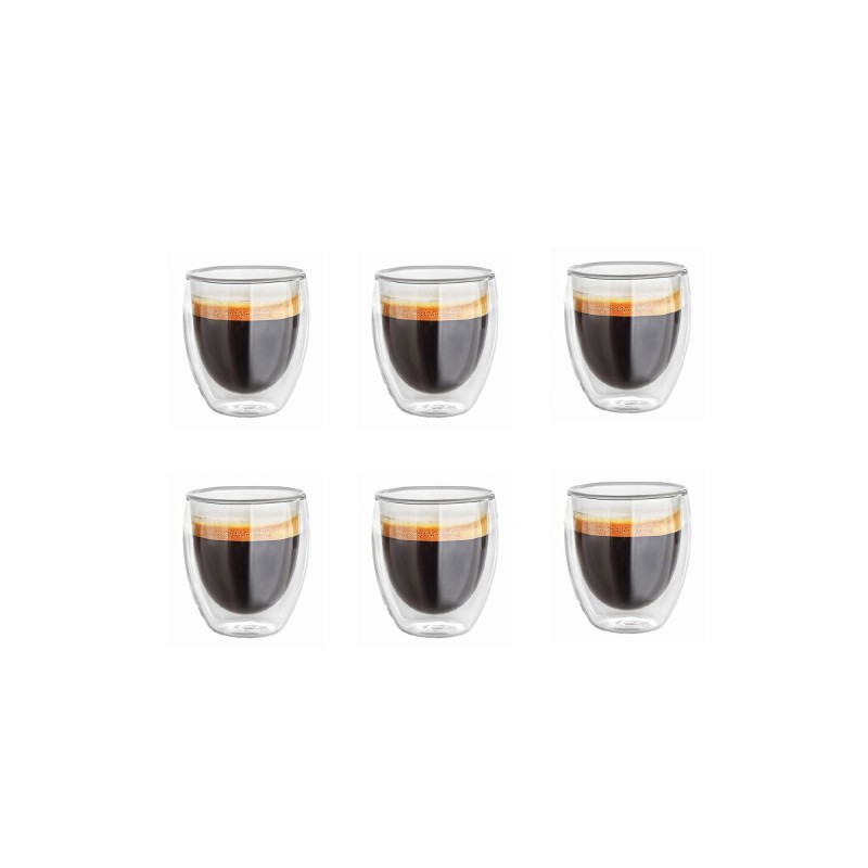 Doppelwandige 200 ml Gläser im 6er Set