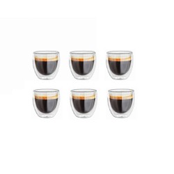 Doppelwandige 90 ml Gläser im 6er Set