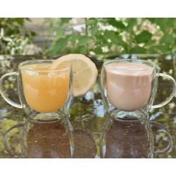 Doppelwandiges Glas mit Henkel 200 ml
