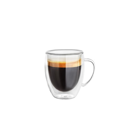 Doppelwandiges Glas mit Henkel 350 ml