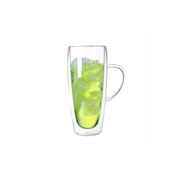 Doppelwandiges Glas mit Henkel 600 ml