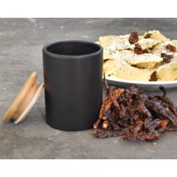 Edle Gewürzbehälter Keramik und Bambus 8er Set
