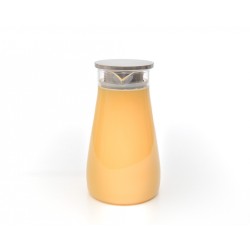 Glaskaraffe mit Edelstahldeckel  breit 1500 ml