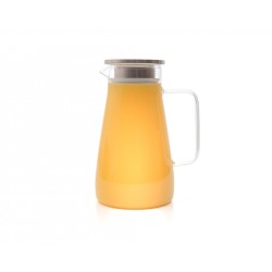 Glaskaraffe mit Edelstahldeckel  breit 1500 ml
