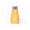Glaskaraffe mit Edelstahldeckel  breit 1500 ml