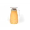 Glaskaraffe mit Edelstahldeckel  breit 1500 ml