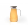 Glaskaraffe mit Edelstahldeckel  breit 1500 ml