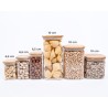 Schmale quadratische Gewürzgläser 10 cm hoch 10er Set