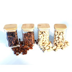 Schmale quadratische Gewürzgläser 10 cm hoch 10er Set