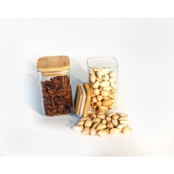 Schmale quadratische Gewürzgläser 10 cm hoch 10er Set