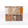 Schmale quadratische Gewürzgläser 12 cm hoch 10er Set