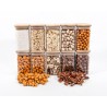 Schmale quadratische Gewürzgläser 12 cm hoch 10er Set