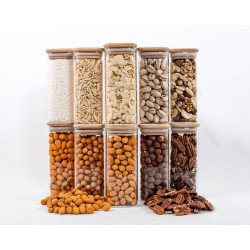 Schmale quadratische Vorratsgläser 14 cm hoch 10er Set