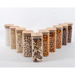 Schmale quadratische Vorratsgläser 14 cm hoch 10er Set