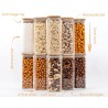Schmale quadratische Vorratsgläser 16 cm hoch 10er Set