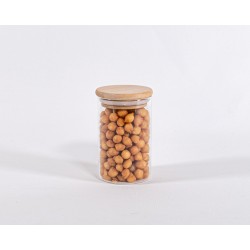 Schmale Vorratsgläser 10 cm hoch Bambusdeckel 10er Set