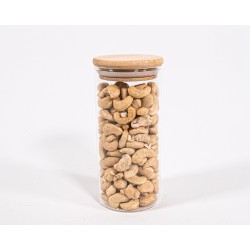 Schmale Gewürzgläser 14 cm hoch Bambusdeckel 10er Set
