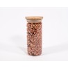 Schmale Gewürzgläser 14 cm hoch Bambusdeckel 10er Set