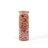 Schmale Gewürzgläser 16 cm hoch Bambusdeckel 10er Set