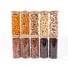 Schmale Gewürzgläser 16 cm hoch Bambusdeckel 10er Set