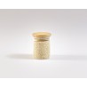 Schmale Gewürzgläser 8 cm hoch Bambusdeckel 10er Set