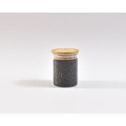 Schmale Gewürzgläser 8 cm hoch Bambusdeckel 10er Set