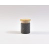 Schmale Gewürzgläser 8 cm hoch Bambusdeckel 10er Set