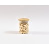 Schmale Gewürzgläser 8 cm hoch Bambusdeckel 10er Set