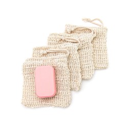 Seifenbeutel gross aus Sisal zum Duschen 4er Set