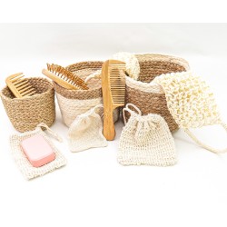 Seifenbeutel gross aus Sisal zum Duschen 4er Set