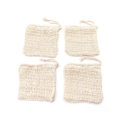 Seifenbeutel gross aus Sisal zum Duschen 4er Set
