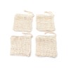 Seifenbeutel gross aus Sisal zum Duschen 4er Set
