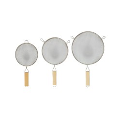Sieb mit Holzgriff 3er Set