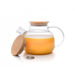 Teekanne mit  Bambus-Deckel 1000 ml