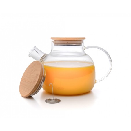 Teekanne mit  Bambus-Deckel 1000 ml